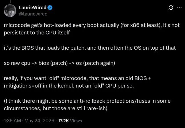 Microcode patching process